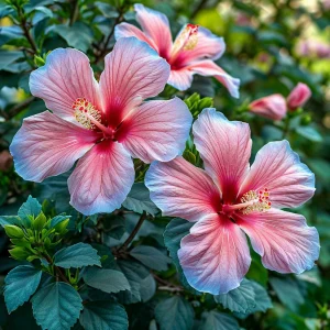 Гибискус садовый Тропикал Сан купить по цене от 293р. в интернет-магазине «Посадика» с доставкой почтой в в Киренске и по всей России – [изображение №1].